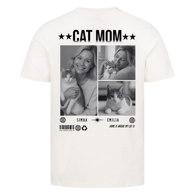 CAT MOM Fotocollage - Individuelles T-Shirt Unisex Rückendruck