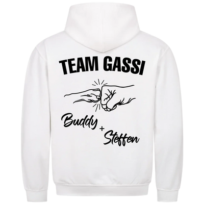 Team Gassi Fauststoß - Individueller Hoodie Unisex Rückendruck