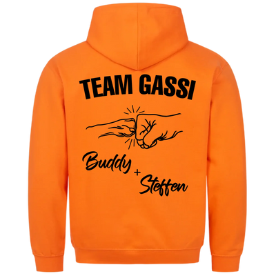 Team Gassi Fauststoß - Individueller Hoodie Unisex Rückendruck