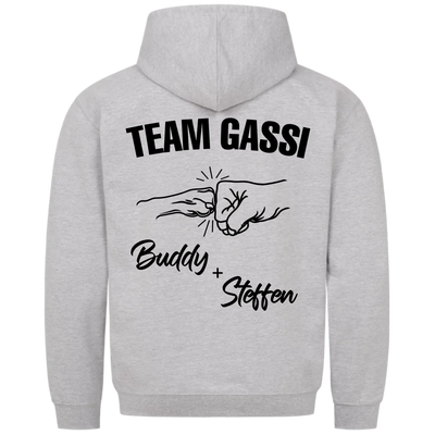 Team Gassi Fauststoß - Individueller Hoodie Unisex Rückendruck