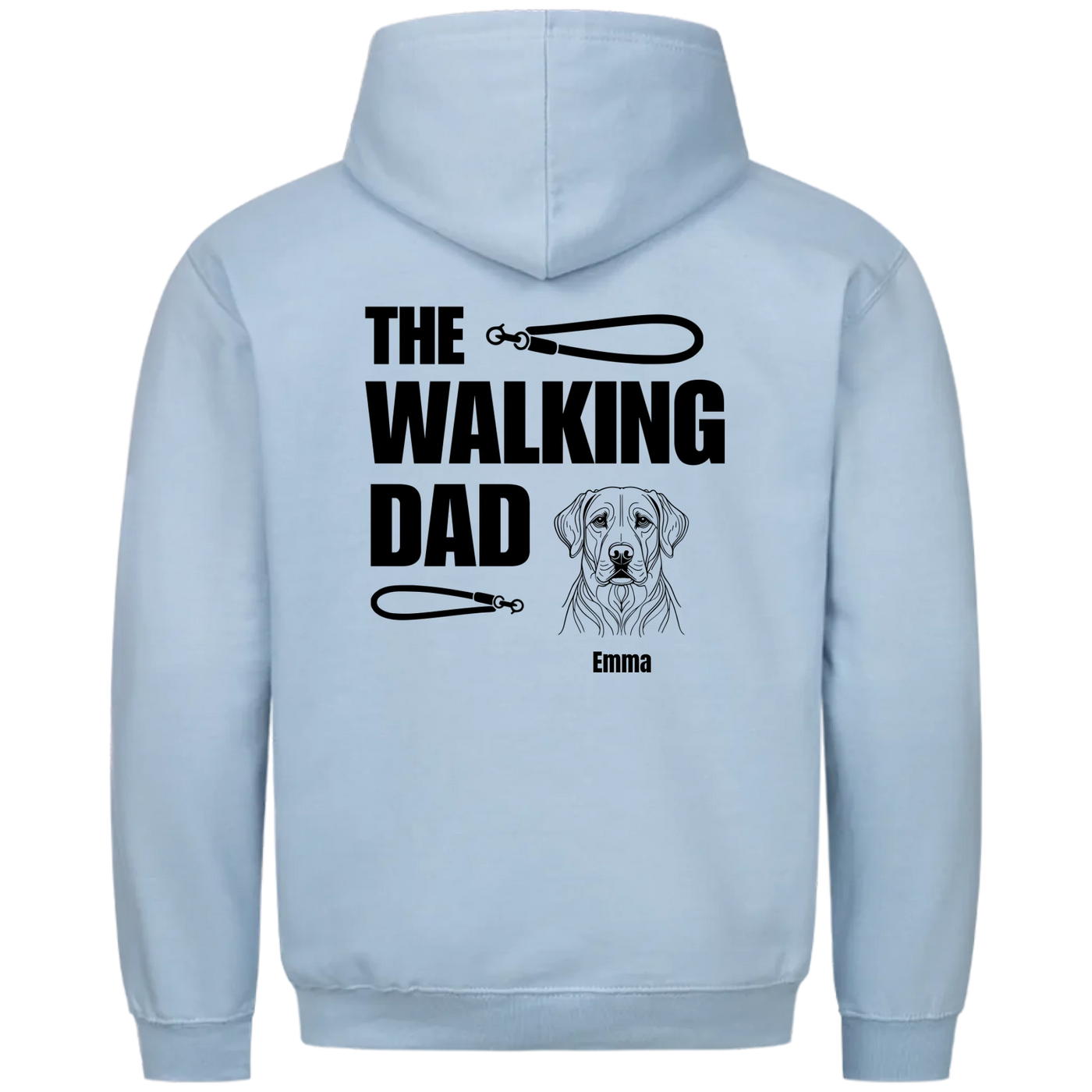The Walking Dad - Personalisierbarer Hoodie Unisex Rückendruck