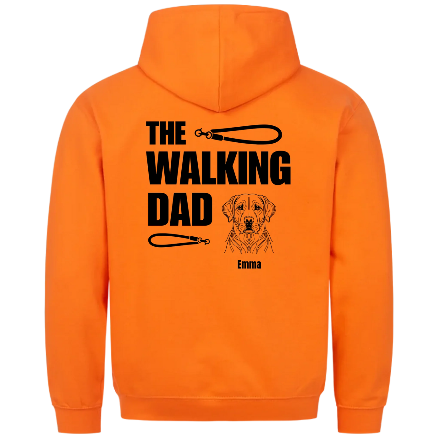 The Walking Dad - Personalisierbarer Hoodie Unisex Rückendruck