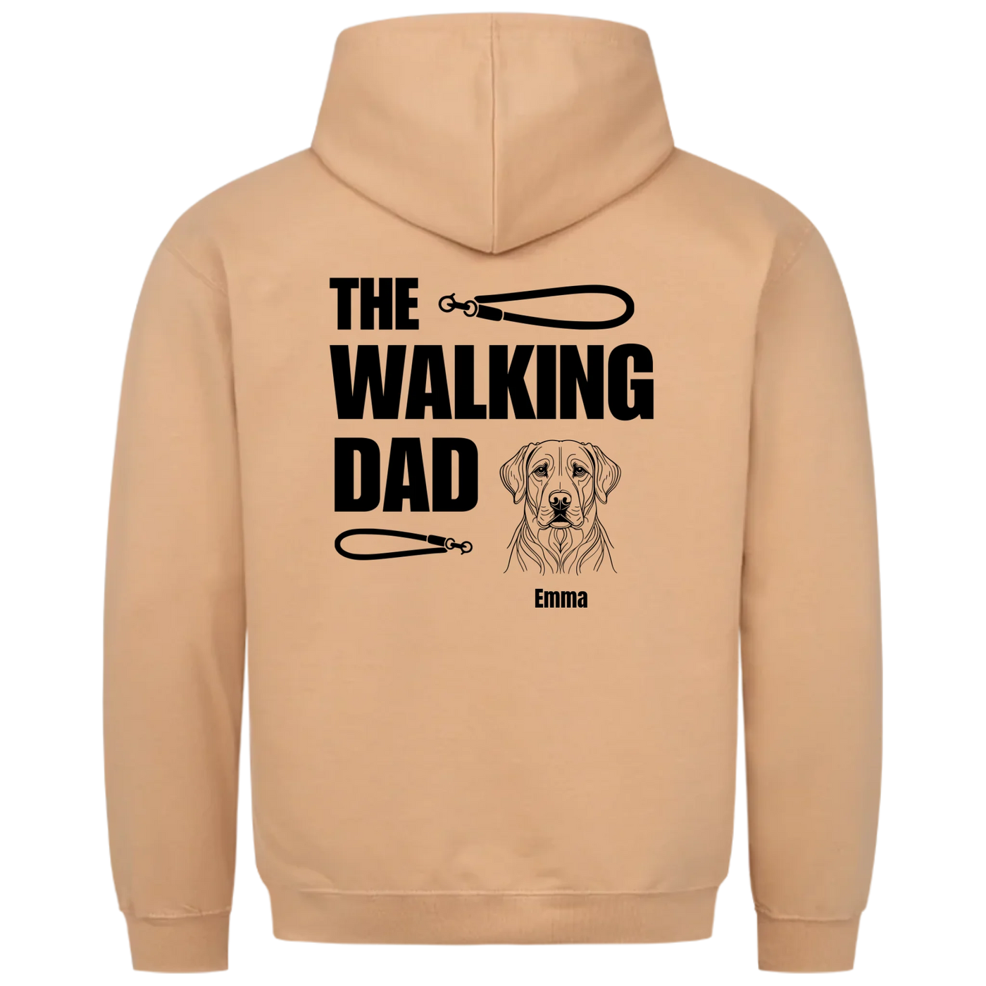 The Walking Dad - Personalisierbarer Hoodie Unisex Rückendruck