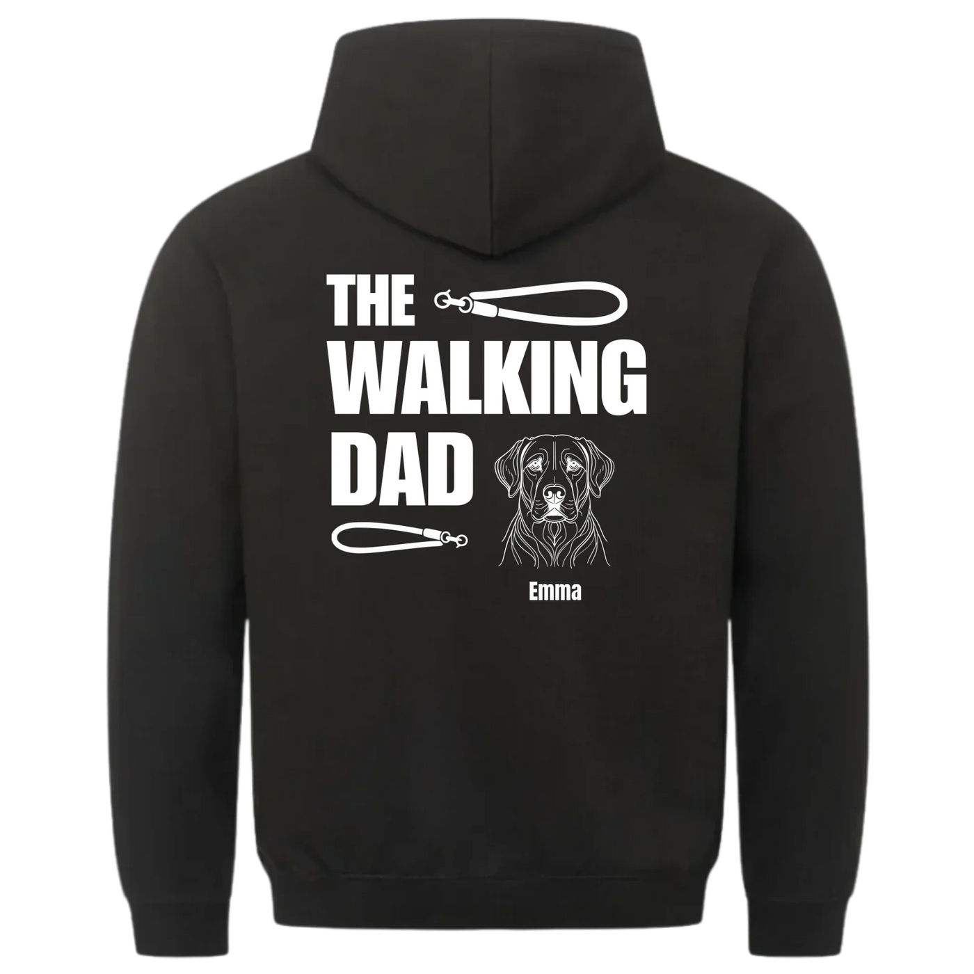 The Walking Dad - Personalisierbarer Hoodie Unisex Rückendruck