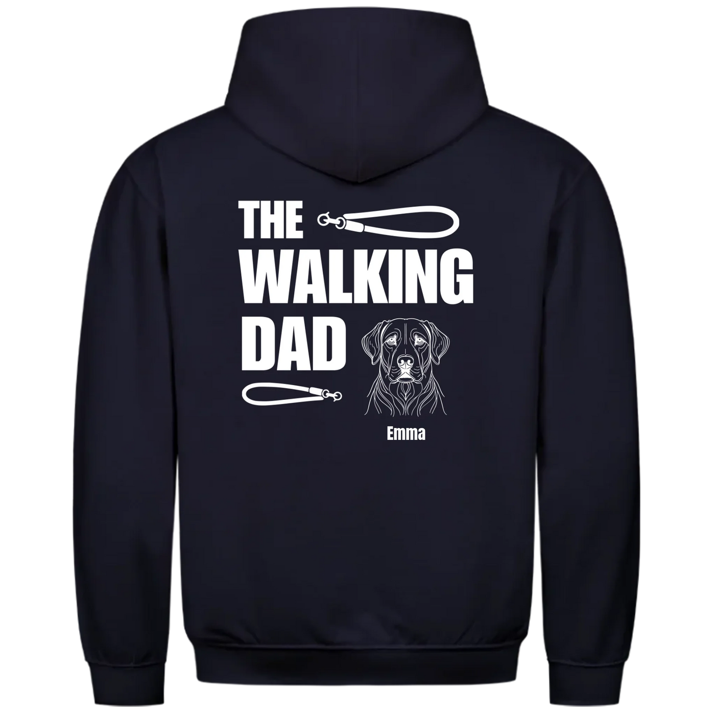 The Walking Dad - Personalisierbarer Hoodie Unisex Rückendruck