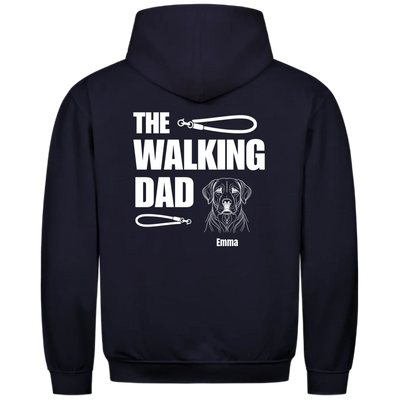 The Walking Dad - Personalisierbarer Hoodie Unisex Rückendruck