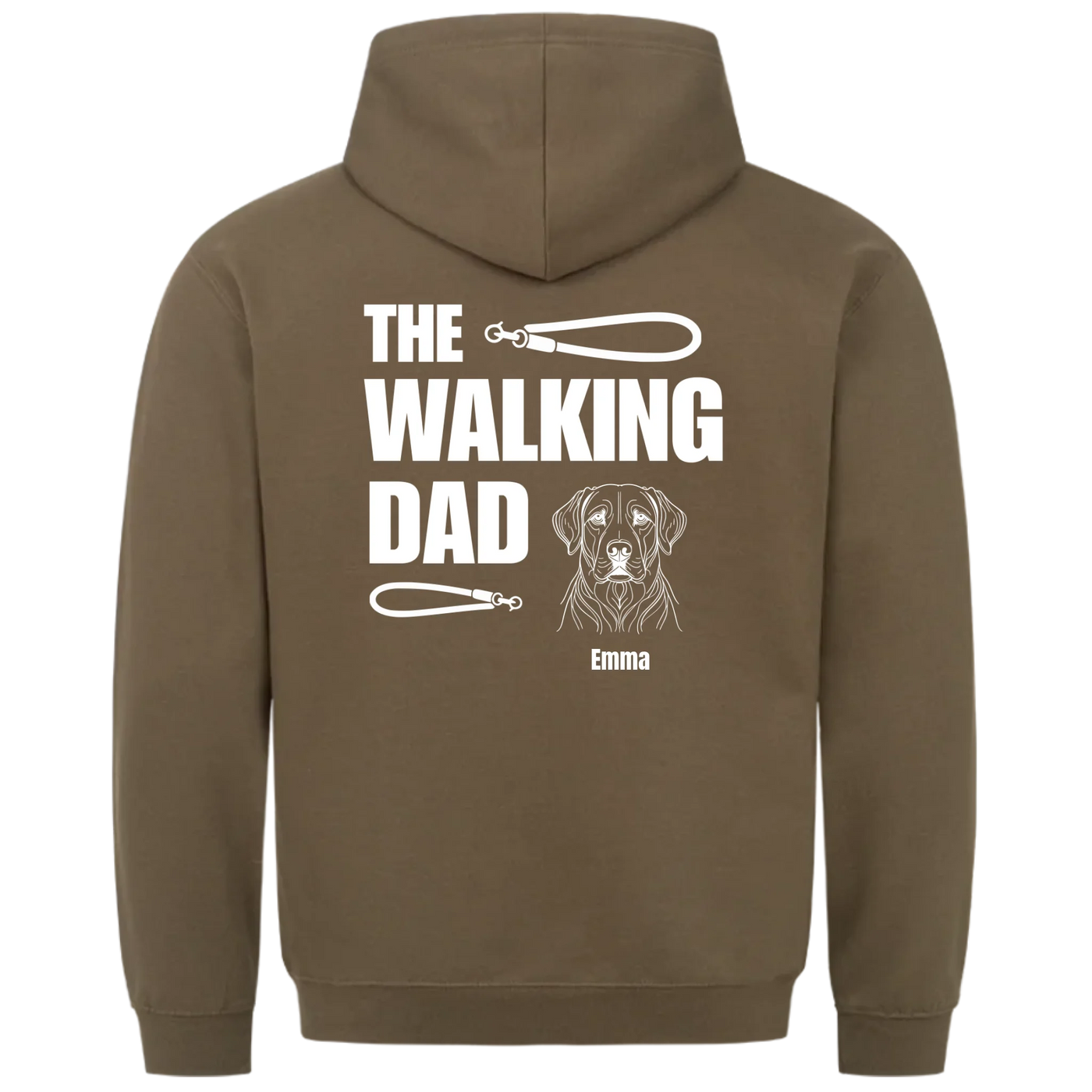 The Walking Dad - Personalisierbarer Hoodie Unisex Rückendruck