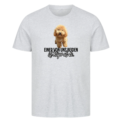 Einer von uns beiden - Personalisierbares Premium T-Shirt Unisex