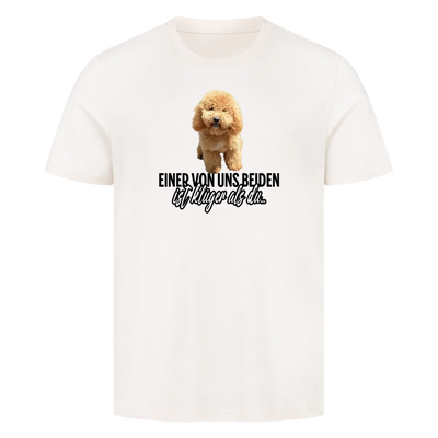 Einer von uns beiden - Personalisierbares Premium T-Shirt Unisex