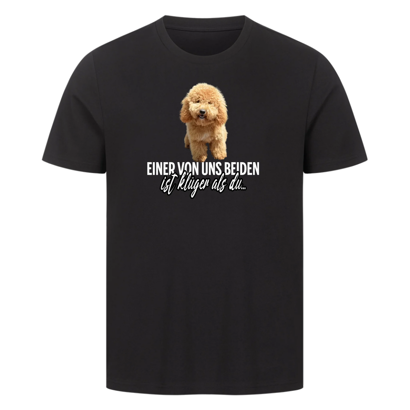Einer von uns beiden - Personalisierbares Premium T-Shirt Unisex