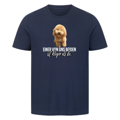 Einer von uns beiden - Personalisierbares Premium T-Shirt Unisex