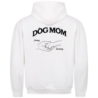 Dog Mom Hand mit Pfote - Personalisierbarer Hoodie Unisex