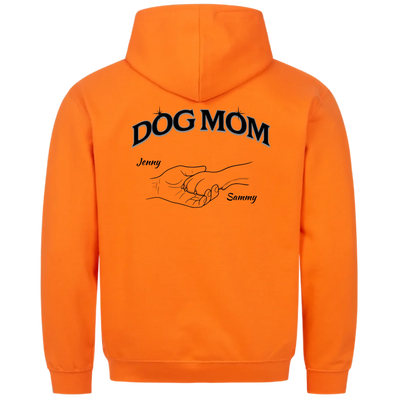Dog Mom Hand mit Pfote - Personalisierbarer Hoodie Unisex