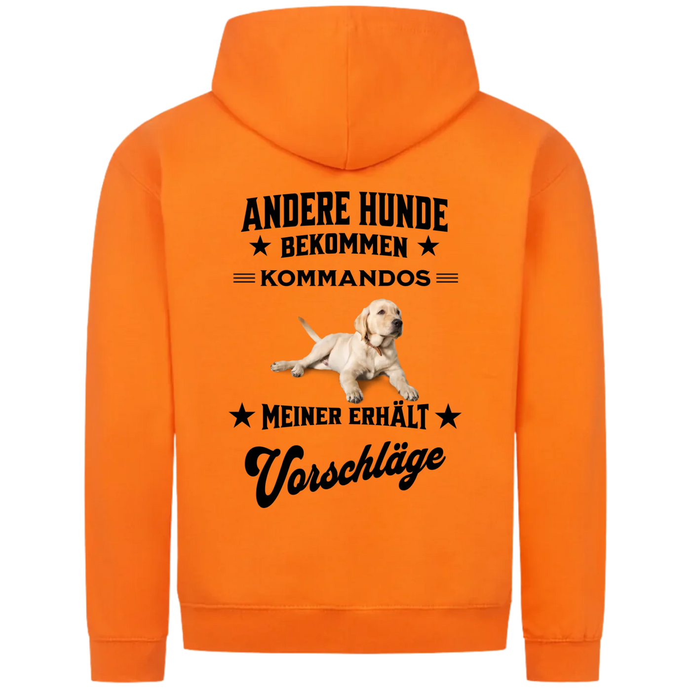 Andere Hunde bekommen Kommandos - Personalisierbarer Classic Zipper Hoodie Unisex