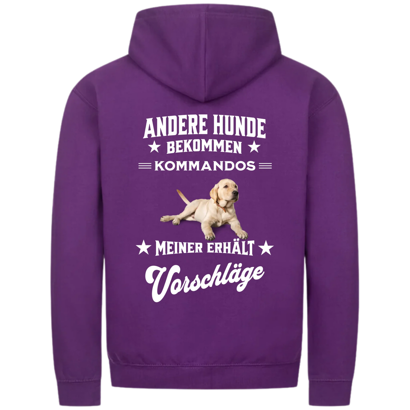 Andere Hunde bekommen Kommandos - Personalisierbarer Classic Zipper Hoodie Unisex