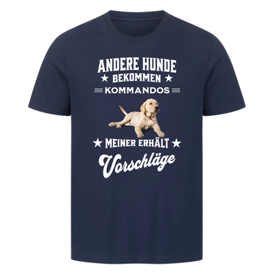Andere Hunde bekommen Kommandos - Personalisierbares T-Shirt Unisex