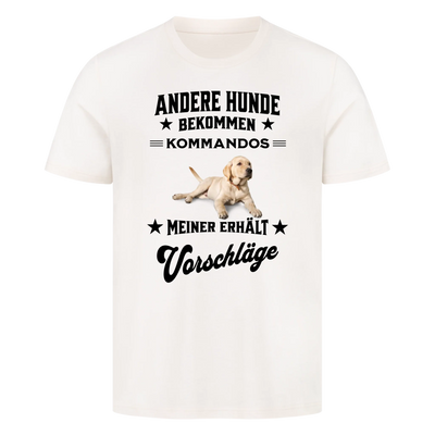 Andere Hunde bekommen Kommandos - Personalisierbares T-Shirt Unisex