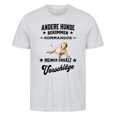 Andere Hunde bekommen Kommandos - Personalisierbares T-Shirt Unisex