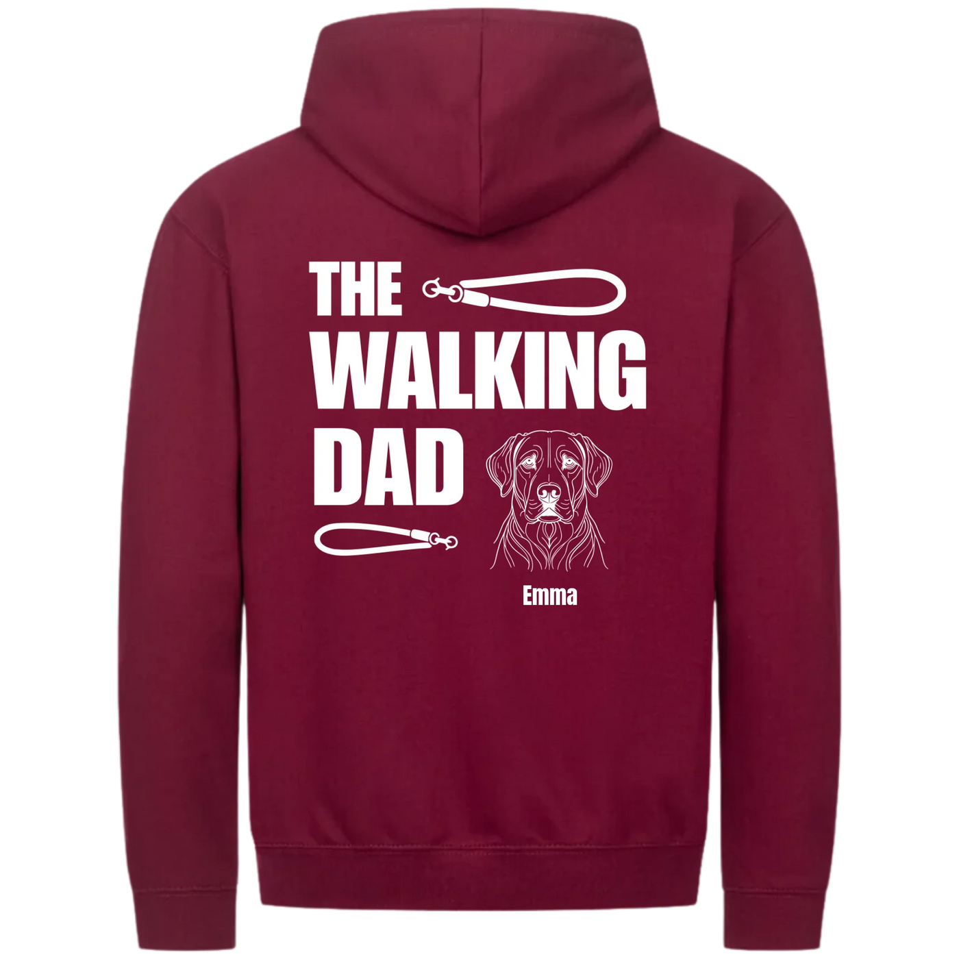 MP Zipper Hoodie burgundy back 2048 x 2048px
