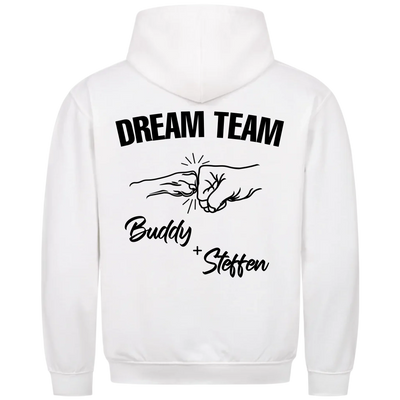Dream Team Fauststoß - Individueller Hoodie Unisex Rückendruck