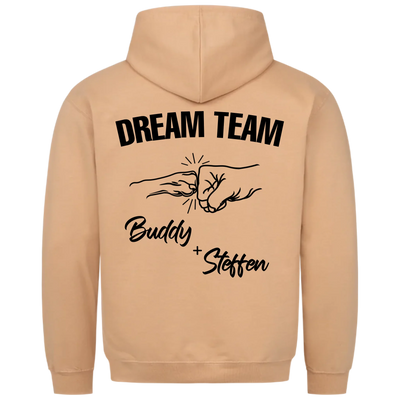 Dream Team Fauststoß - Individueller Hoodie Unisex Rückendruck