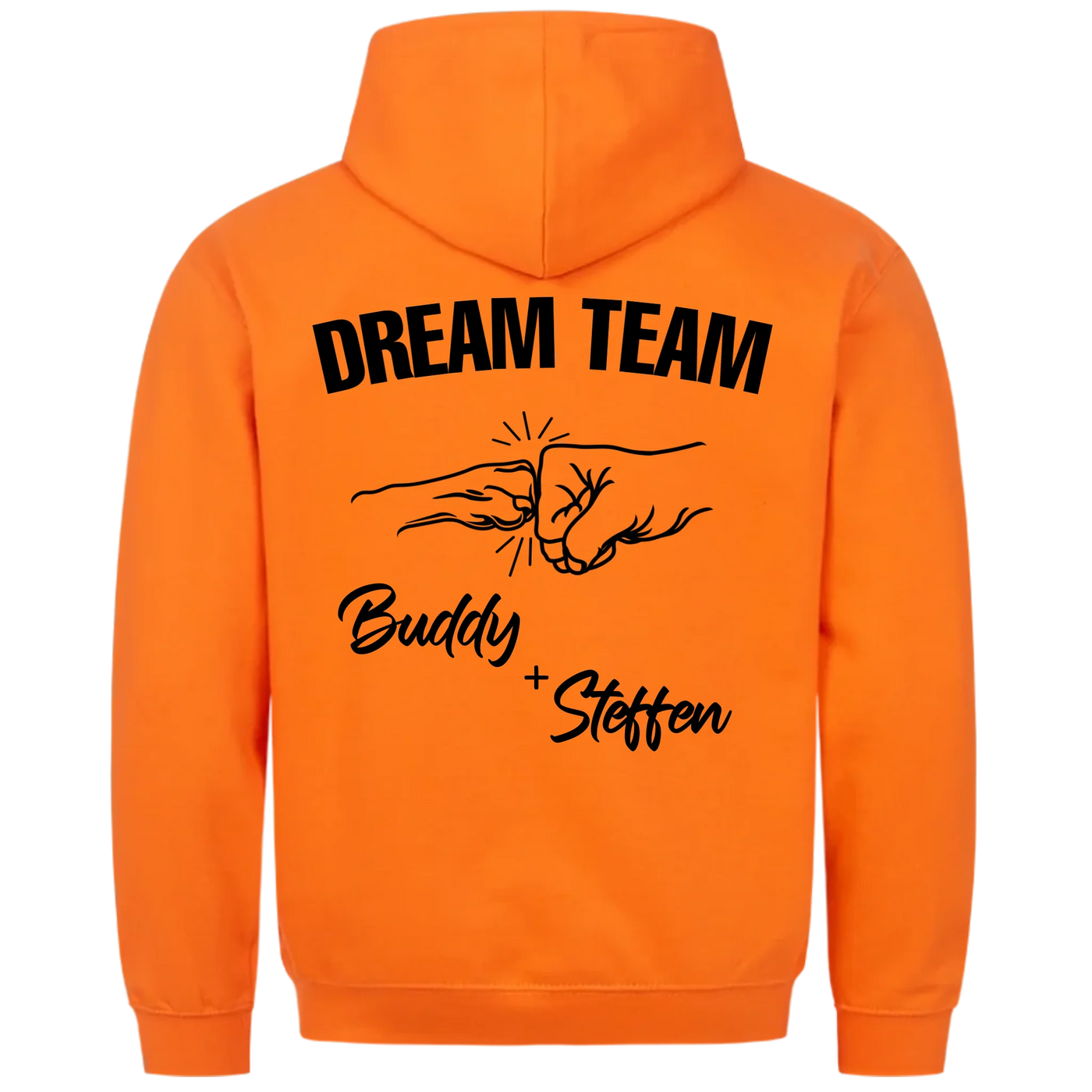 Dream Team Fauststoß - Individueller Hoodie Unisex Rückendruck