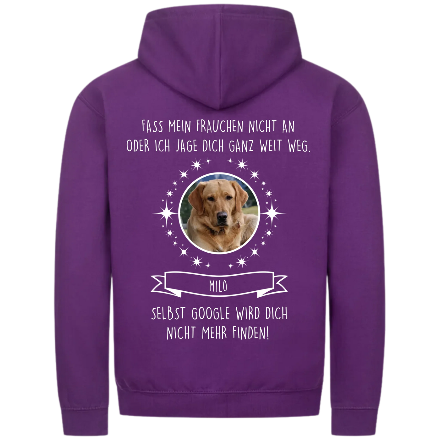 Fass mein Frauchen / Herrchen nicht an - Personalisierbarer Classic Zipper Hoodie Unisex