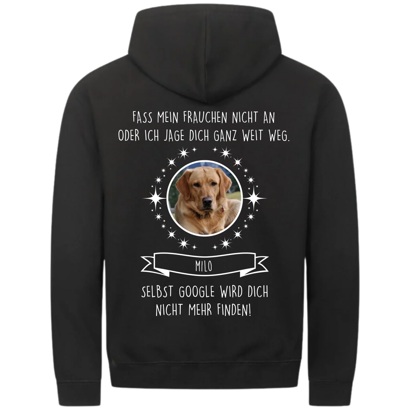 Fass mein Frauchen / Herrchen nicht an - Personalisierbarer Classic Zipper Hoodie Unisex
