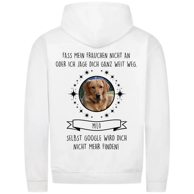 Fass mein Frauchen / Herrchen nicht an - Personalisierbarer Classic Zipper Hoodie Unisex