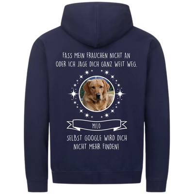 Fass mein Frauchen / Herrchen nicht an - Personalisierbarer Classic Zipper Hoodie Unisex