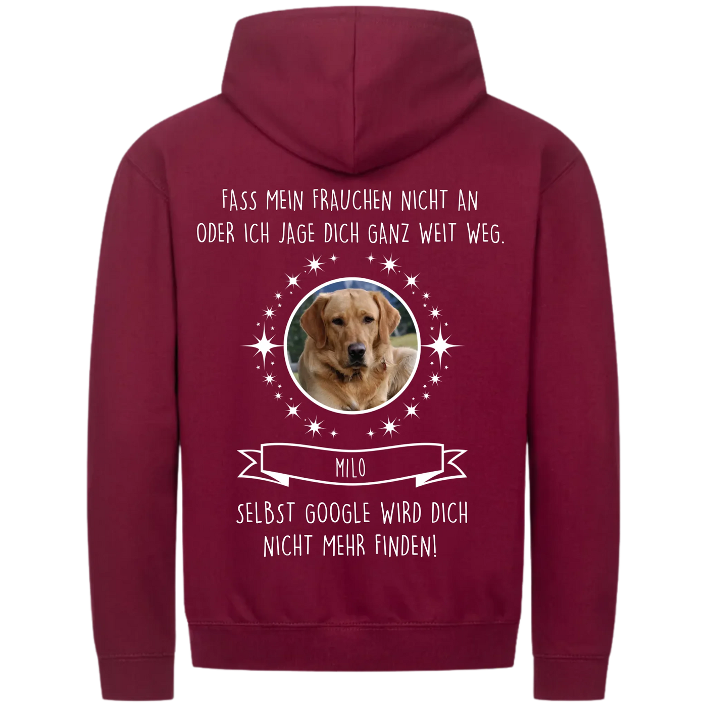 MP Zipper Hoodie burgundy back 2048 x 2048px