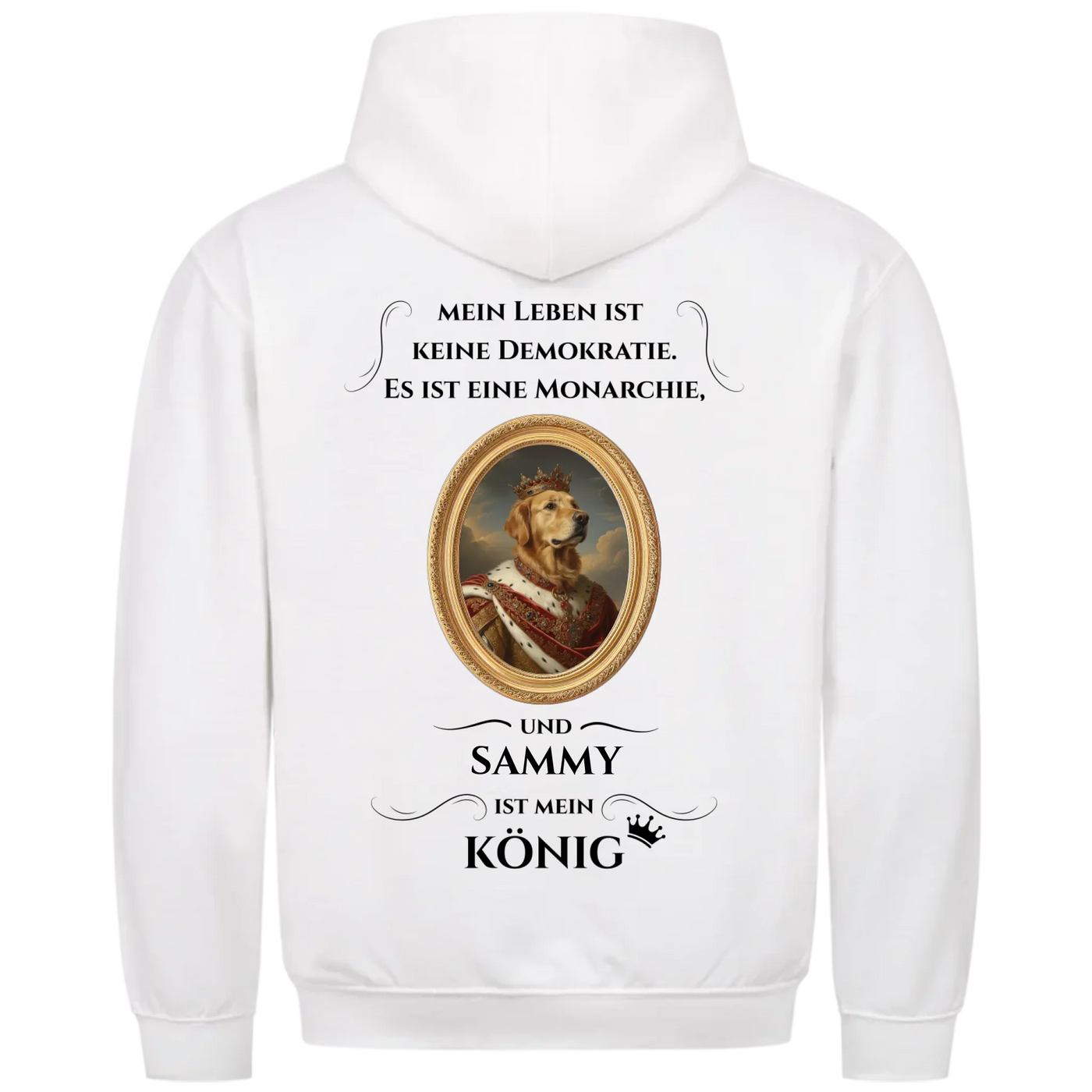 Mein Leben ist keine Demokratie - Personalisierbarer Hoodie Unisex Rückendruck