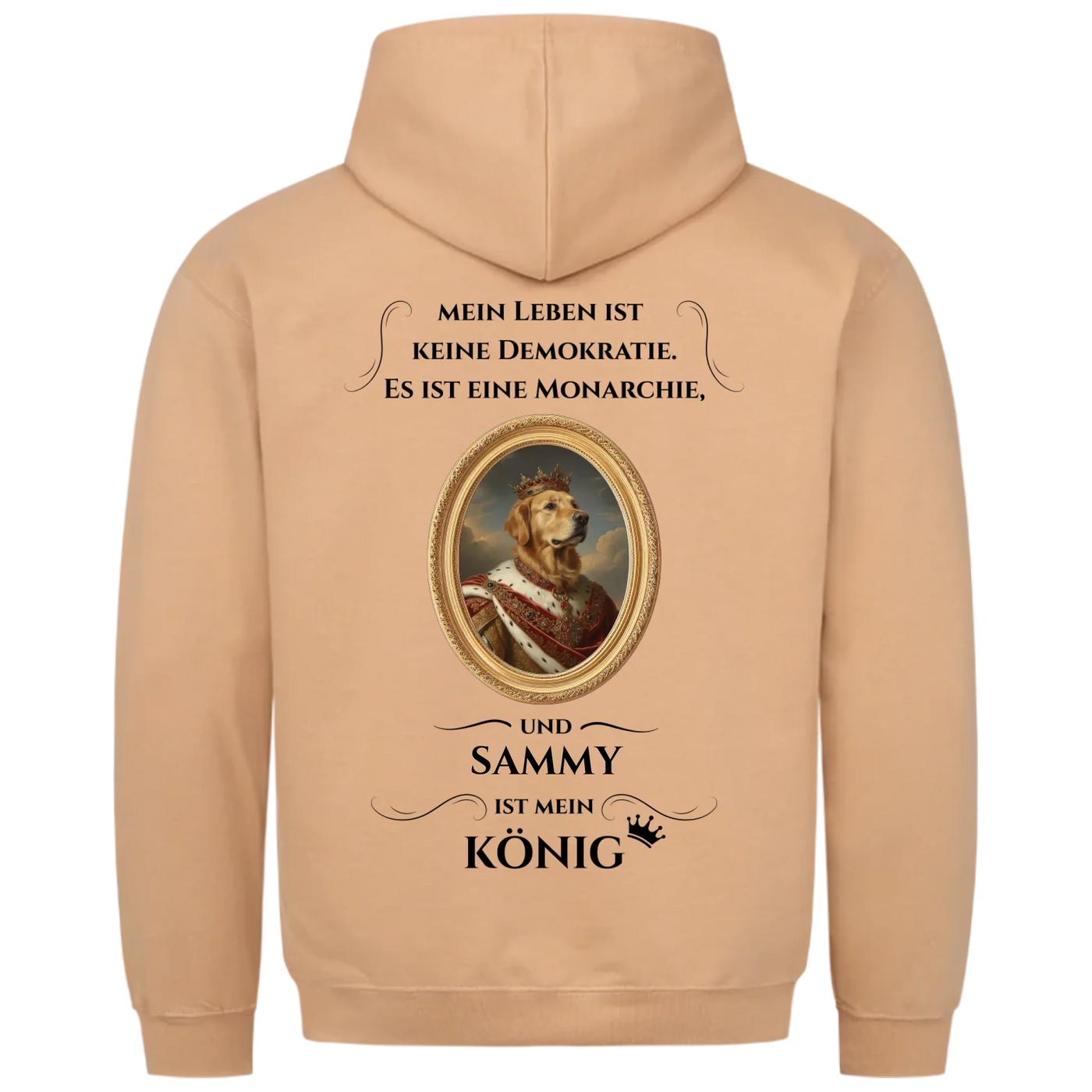 Mein Leben ist keine Demokratie - Personalisierbarer Hoodie Unisex Rückendruck