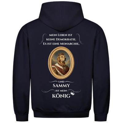 Mein Leben ist keine Demokratie - Personalisierbarer Hoodie Unisex Rückendruck