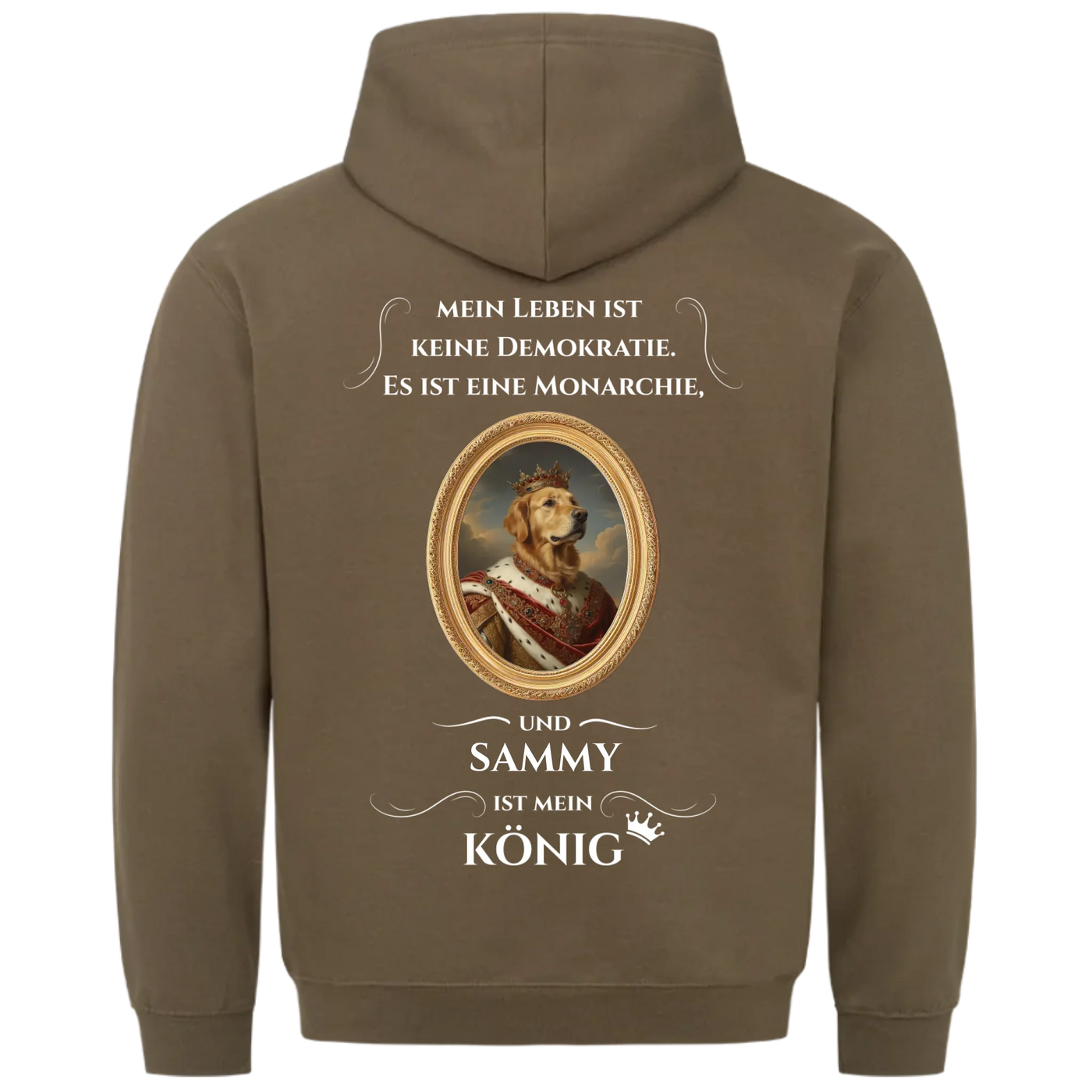 Mein Leben ist keine Demokratie - Personalisierbarer Hoodie Unisex Rückendruck