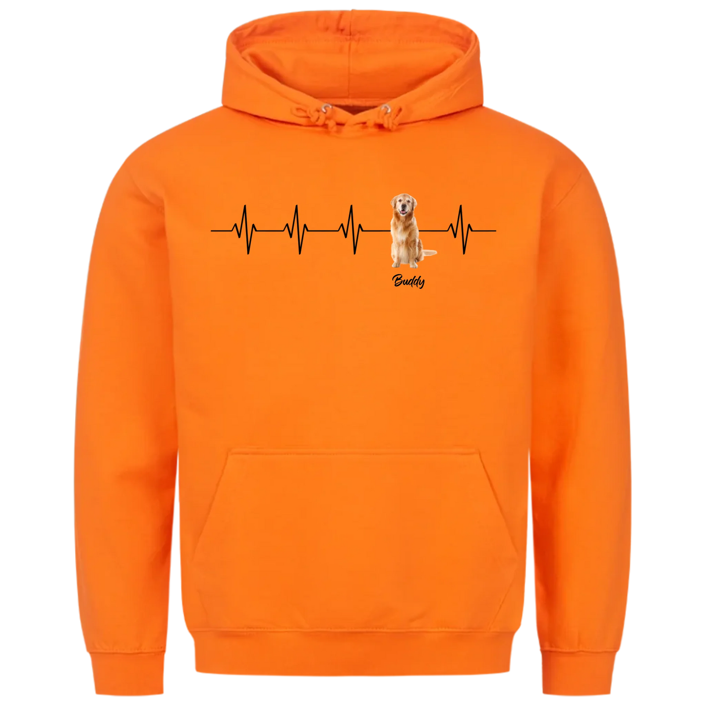 Mein Herzschlag für... – Personalisierbarer Hoodie mit deinem Hund