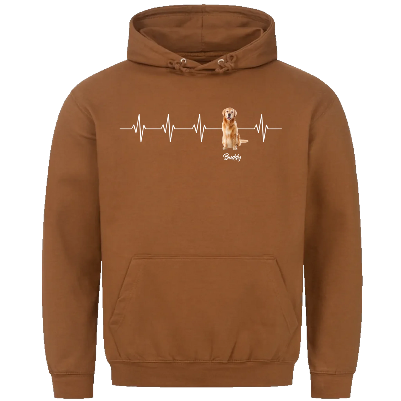 Mein Herzschlag für... – Personalisierbarer Hoodie mit deinem Hund