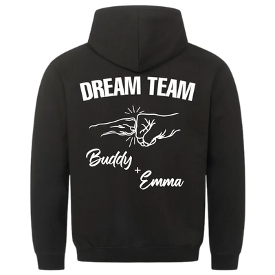 Dream Team – Personalized Unisex Hoodie with Custom Backprint