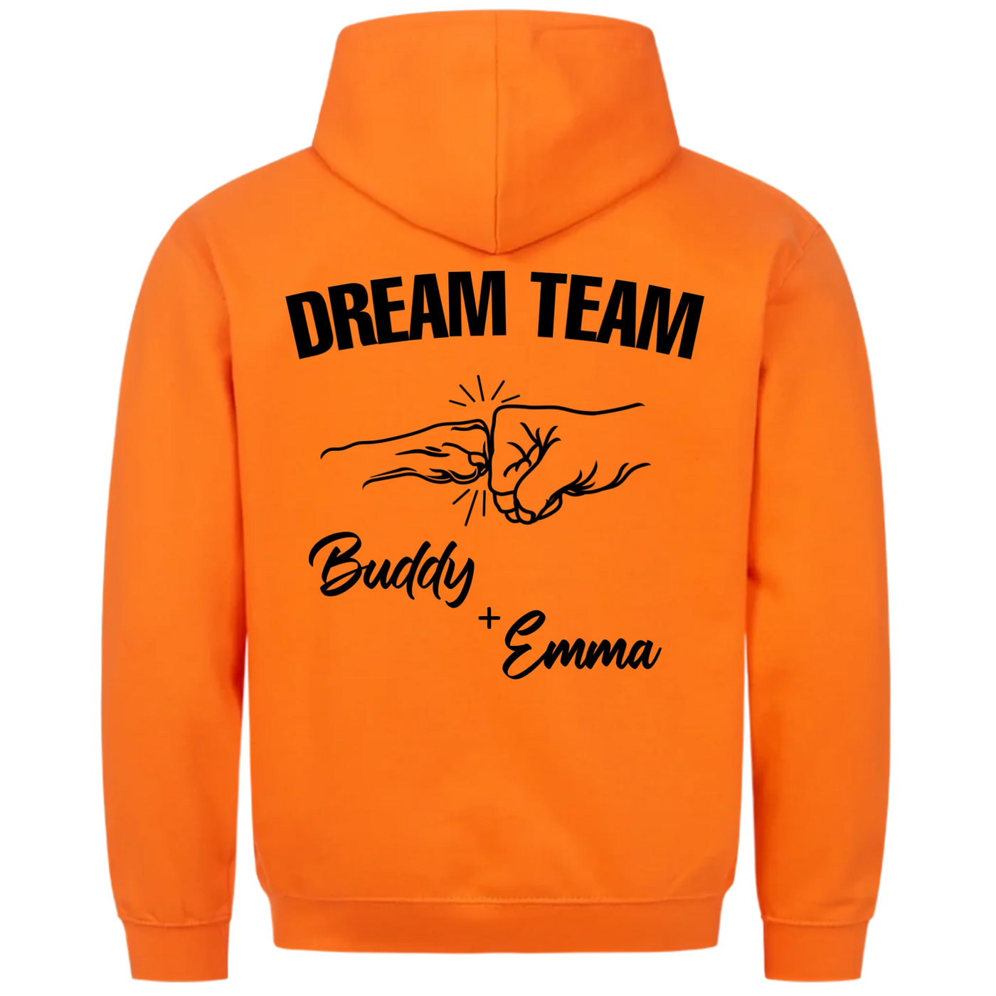 Dream Team – Personalized Unisex Hoodie with Custom Backprint