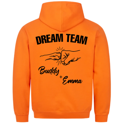 Dream Team – Personalized Unisex Hoodie with Custom Backprint