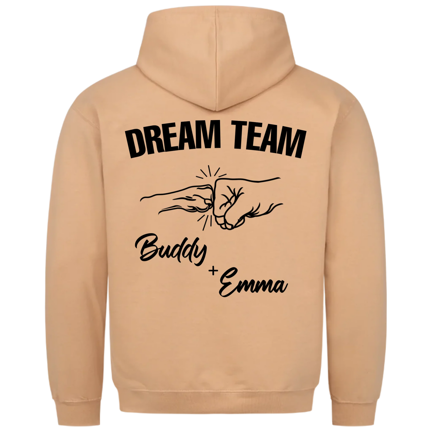 Dream Team – Personalized Unisex Hoodie with Custom Backprint