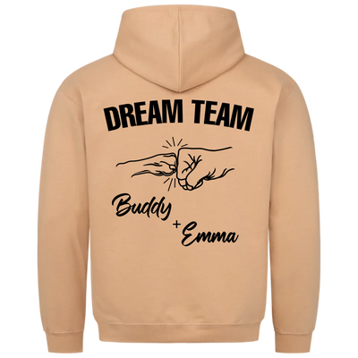 Dream Team – Personalized Unisex Hoodie with Custom Backprint