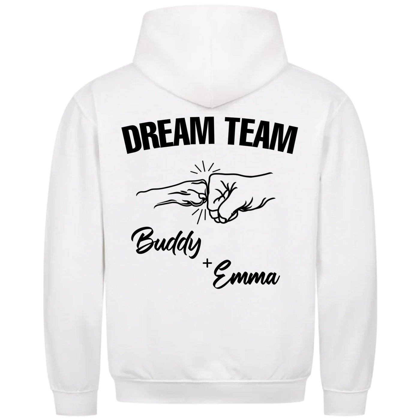 Dream Team – Personalized Unisex Hoodie with Custom Backprint