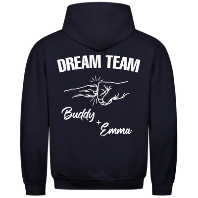 Dream Team – Personalized Unisex Hoodie with Custom Backprint