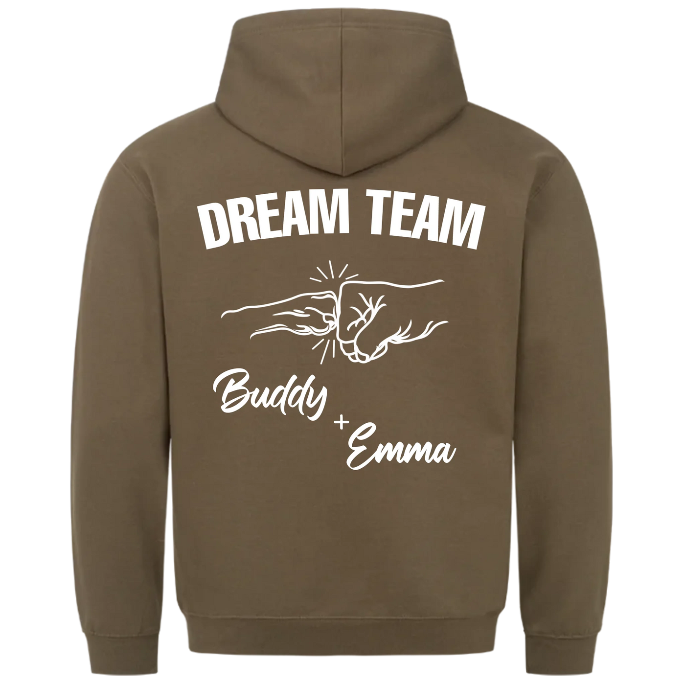 Dream Team – Personalized Unisex Hoodie with Custom Backprint