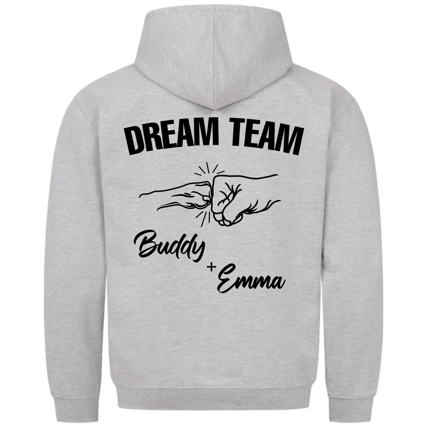 Dream Team – Personalized Unisex Hoodie with Custom Backprint