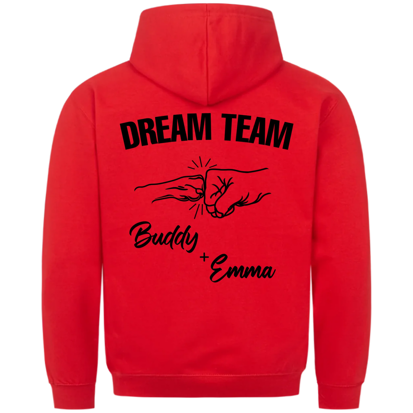 Dream Team – Personalized Unisex Hoodie with Custom Backprint