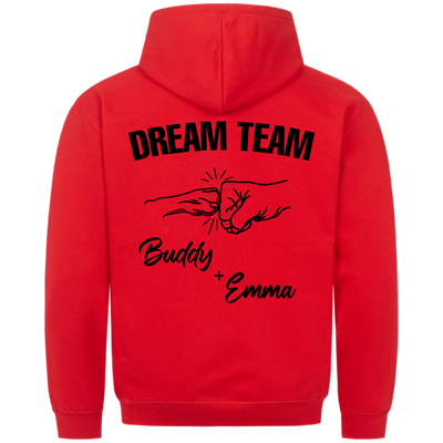 Dream Team – Personalized Unisex Hoodie with Custom Backprint
