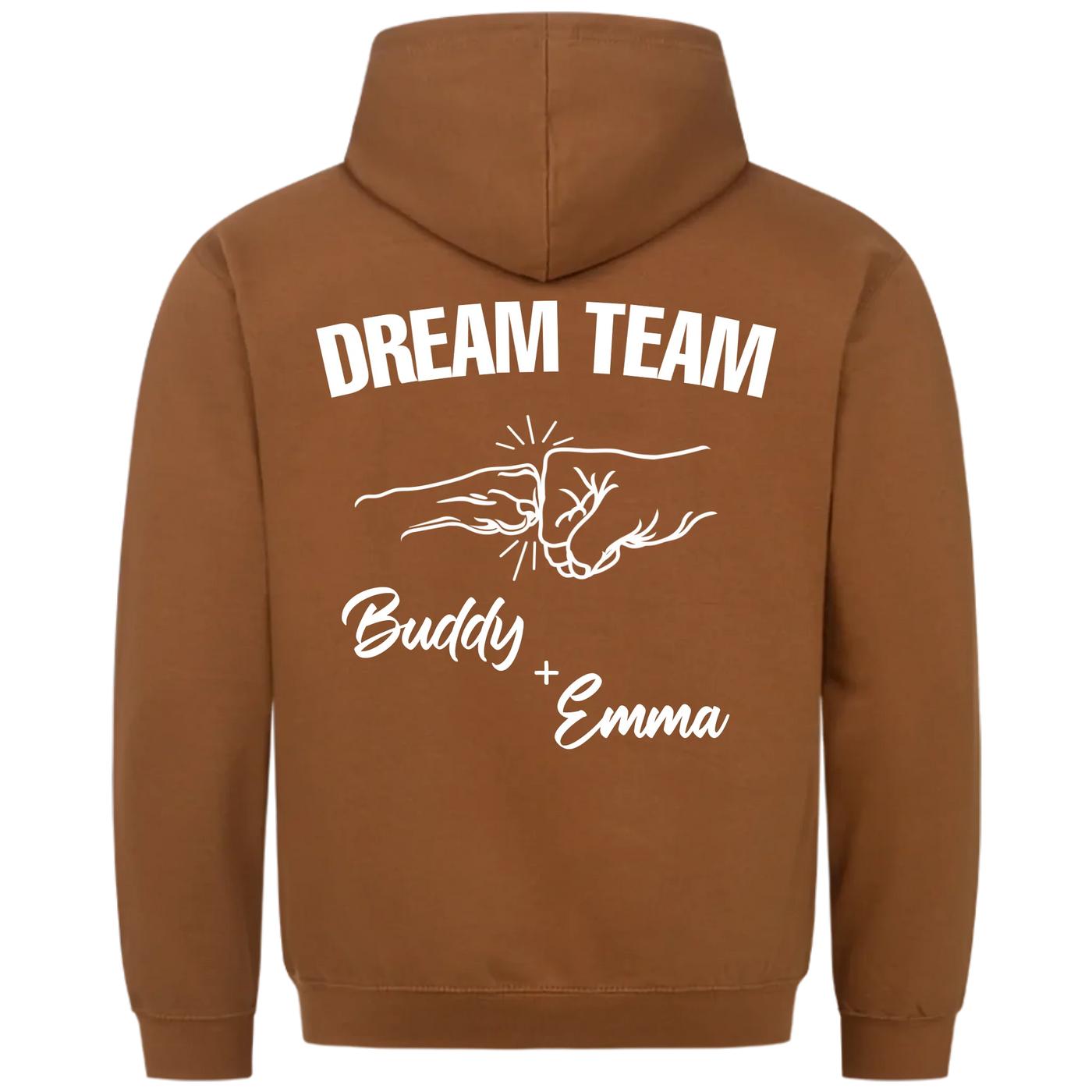 Dream Team – Personalized Unisex Hoodie with Custom Backprint