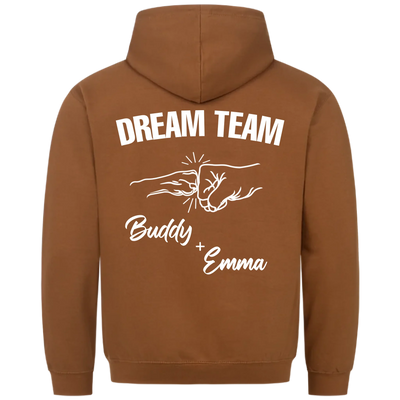 Dream Team – Personalized Unisex Hoodie with Custom Backprint